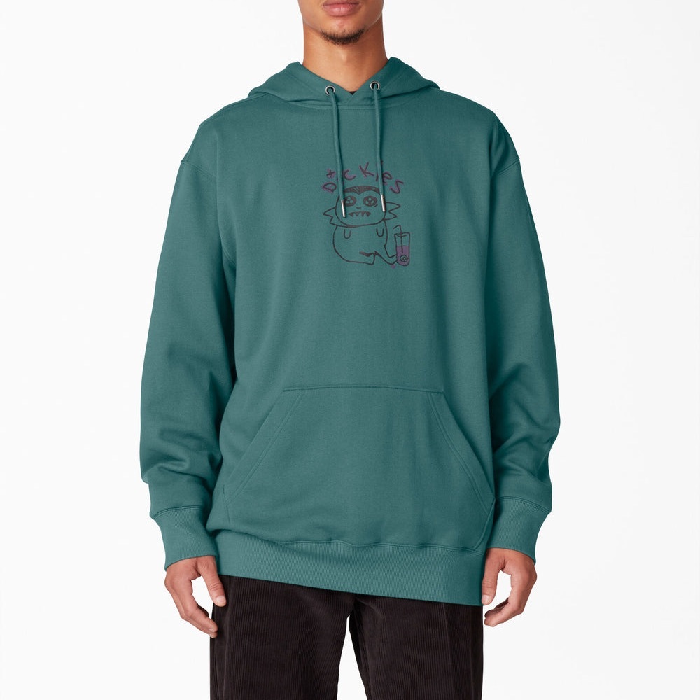 Dickies Skateboarding Drunkula Hoodie Men's Small Franky Villani Hoodie‎ Green